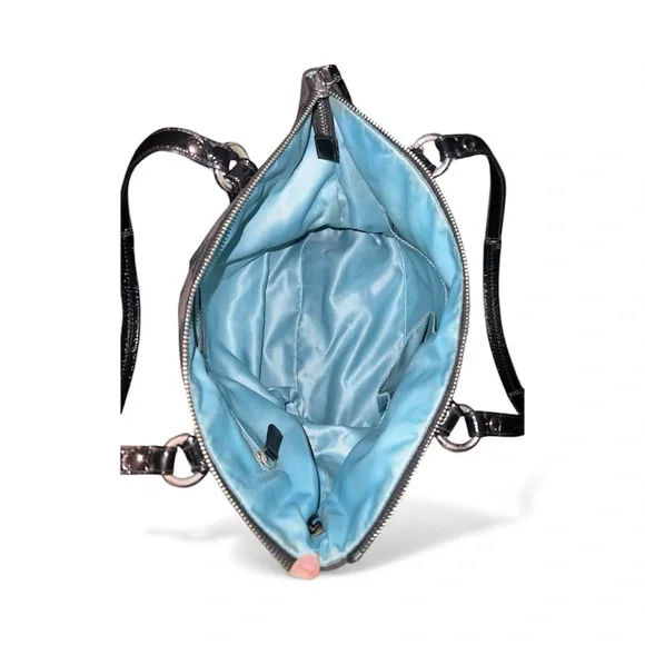 COACH Leah Large Metallic Gold Luxury Leather Satchel - Picture 11 of 12